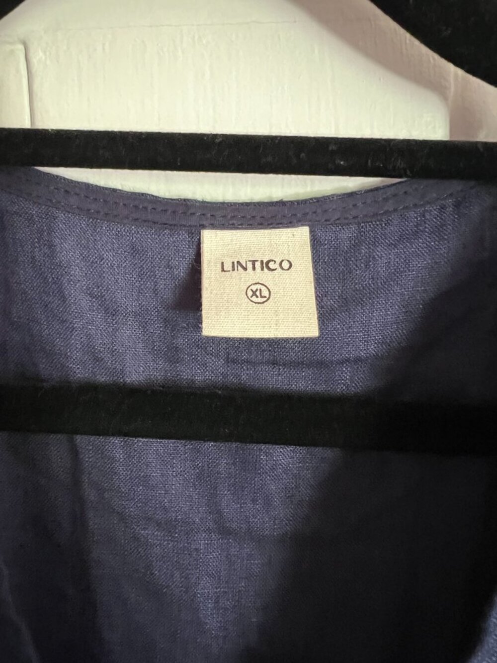 Lintico 100% Linen V-Neck One-Piece Ruffle Hem Midi Dress MAYA - Picture 7 of 8
